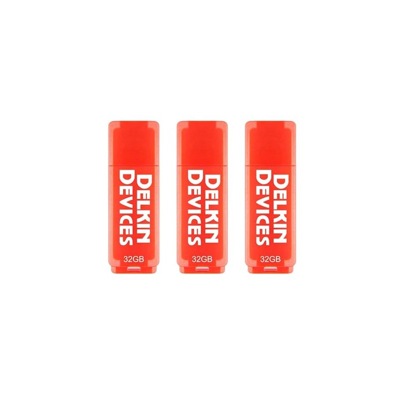 Delkin Devices 3.0 32GB USB Flash Drive, Plug & Play,