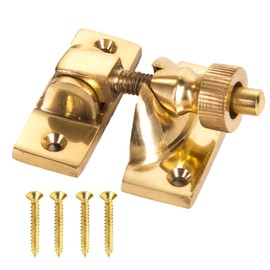 2X Solid Brass Sash Brighton Window Fasteners - Window Frame Twist Locks/Catches