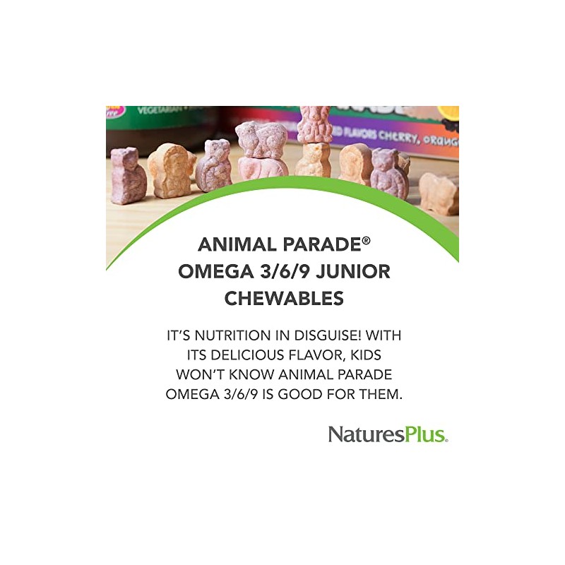 Natures Plus - Animal Parade Junior Omega 3-6-9 Lemon Flavor