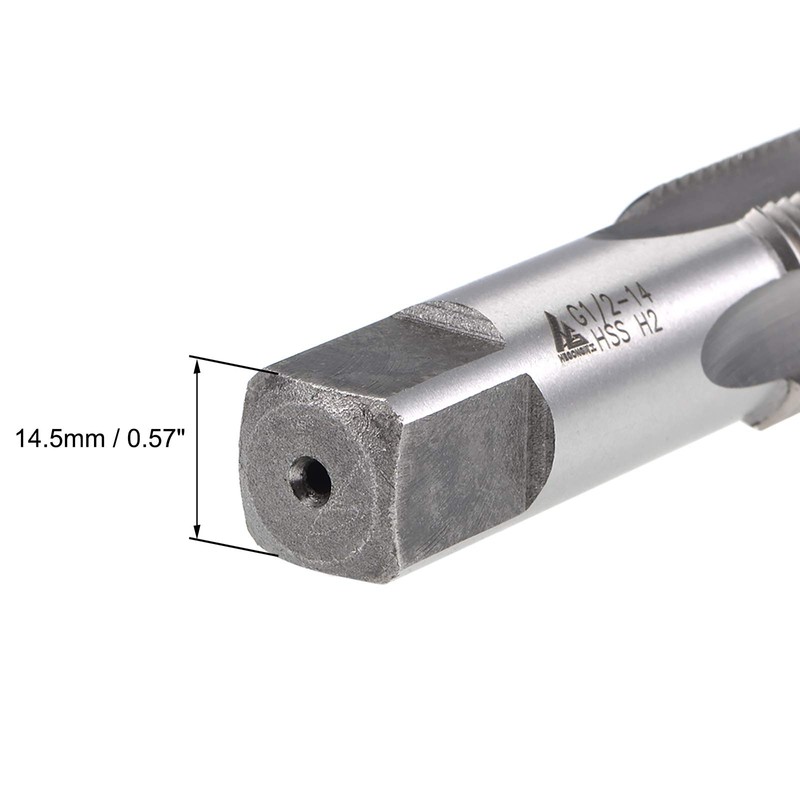 sourcing map G1/2-14 Pipe Thread Tap, Machine Threading Tap Right