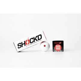 SHOCK'D GOLF BALLS - The World's Loudest Golf Ball - Viral Prank Ball (Sleeve of 3, Novelty) - Red Dot Button