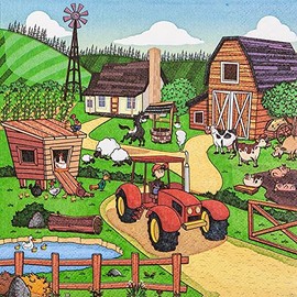20 Napkins Animal Farm | Children | Farm | Boy | Girl | Table Decoration | Decoupage | Decoupage | Decoupage | Decoupage | Decoupage | 33