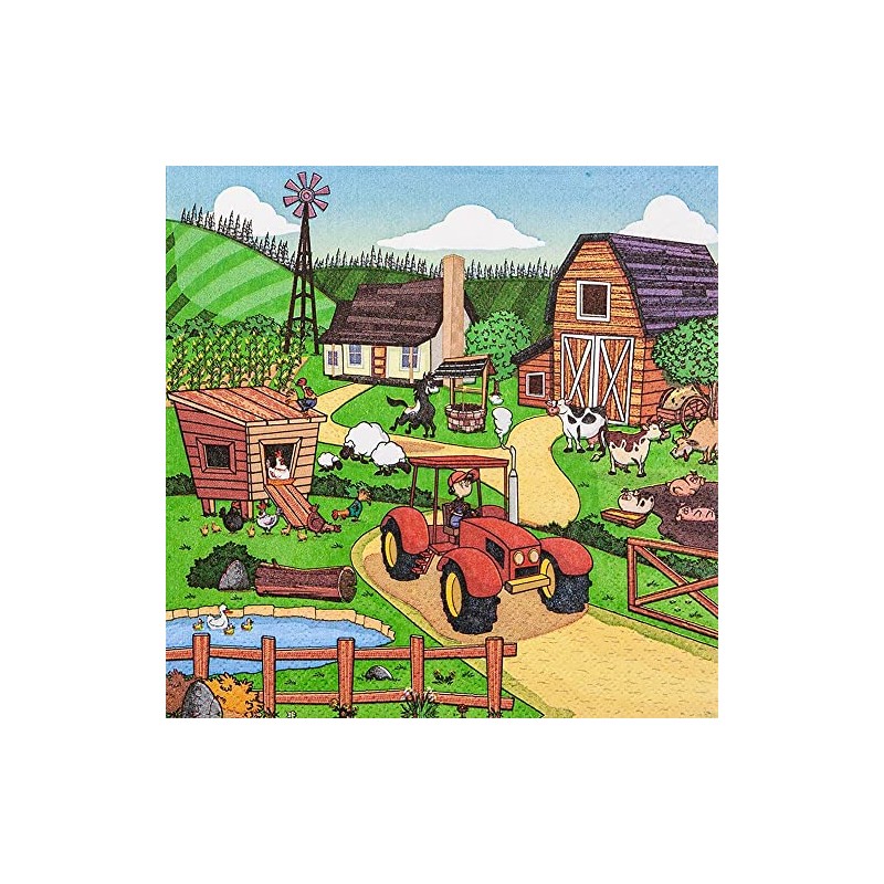 20 Napkins Animal Farm | Children | Farm | Boy