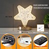 Star Bedside Table Lamp Cordless Rechargeable 3 Color Stepless Dimmable