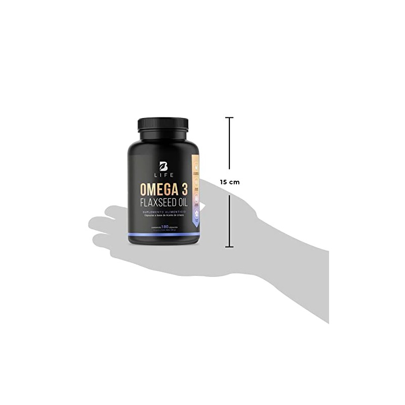 B Life Aceite de Linaza Puro Omega 3 con 180