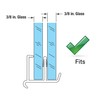 Prime-Line M 6217 Tub Enclosure Bottom Guide, For Frameless Panels,