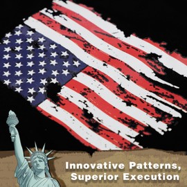 American Flag Inspired Dog Vest: Perfect Dog Shirt, Ideal Tank Top for Everyday Wear, Independence Day Celebrations Quality Materials Cute and Stylish Look Black Battle Damaged M