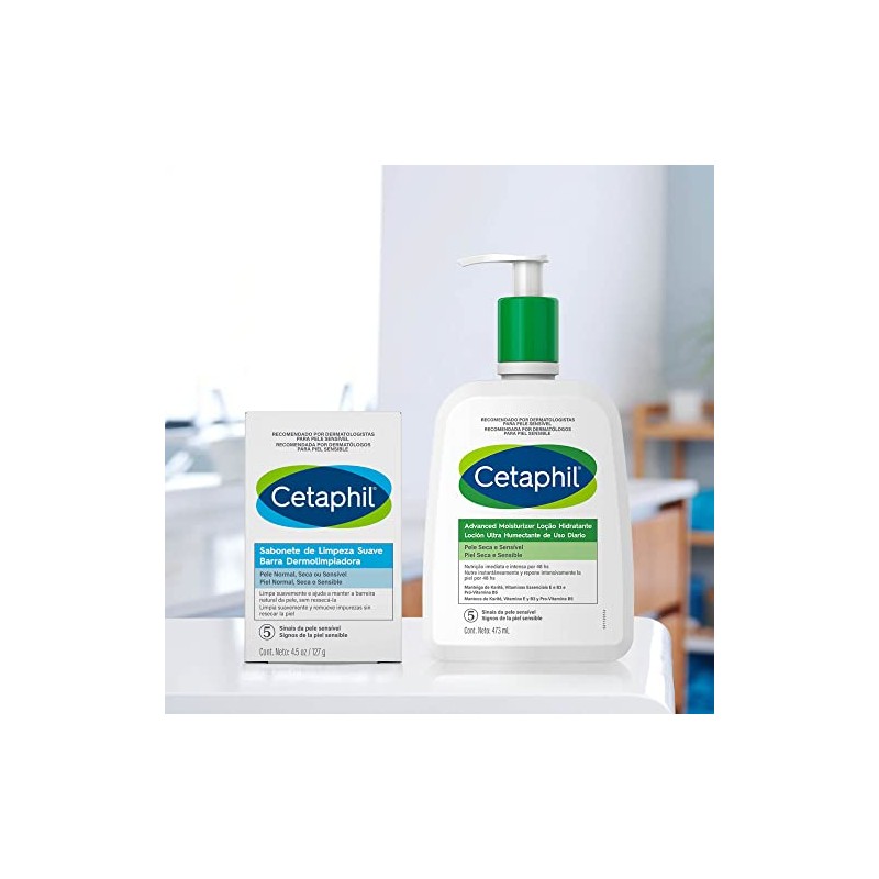 Cetaphil Barra Dermolimpiadora Limpieza Suave sin Resequedad, con Glicerina y