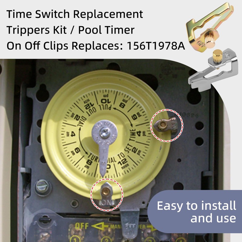 10-Pack Pool Timer On Off Clips - Time Switch Replacement
