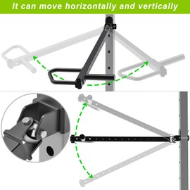 SELEWARE Heavy Duty Adjustable Jammer Arms Lever Arms - 600 lbs Capacity, Alloy Steel, Fits 3'' x 3'' Power Racks with 5/8" or 1" Holes, Home Gym Strength Training, Compatible with 2" Olympic Plates