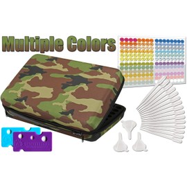 104 Bottle Huge Essential Oils Organizer Protects 5ml, 10ml and 15ml Oils - The Perfect Hard Shell Exterior Storage Case for Your Therapeutic Aromatherapy Essential Oils Collection (Camouflage)