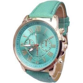 LsvtrUS Women's Diamond Crystal Rhinestone Leather Quartz Wrist Watch (A Mint)