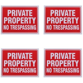 8 Private Property no Trespassing Sign 9 x 12 Inch