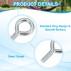 PATIKIL M3x8mm Eye Bolts, 10 Pcs Carbon Steel Threaded Eyebolt