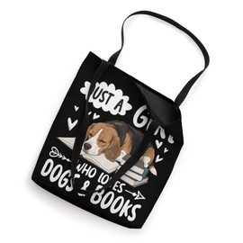 Just a Girl Who Loves Dogs Books Beagle Dog Tote Bag