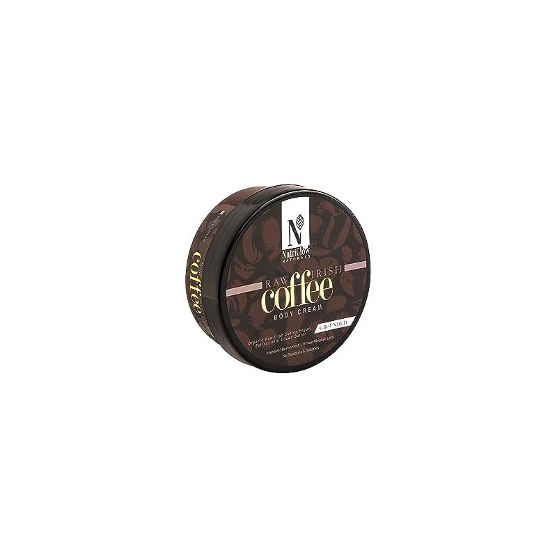 NUTRIGLOW Natural's Raw Irish Coffee Body Cream for Deep Moisturization