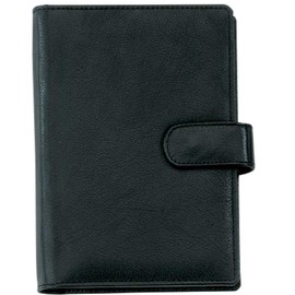 Bind T 1-1 A6 Office System Planner Nappa Leather with Press Stud Fastening Black