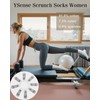 YSense 4 Pairs Pilates Socks with Grips for Women Non
