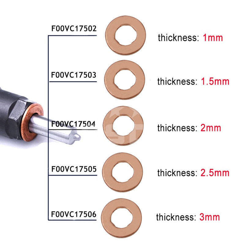 Inyector de riel común F00VC17504 - Inyector de cobre para
