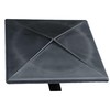 4" Square Light Pole Top Cap- Black Plastic by Deltech