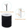 HEMYLU Elastic Cord 1.5MM x 50M, Black Elastic String Bungee