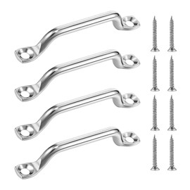 Footman Loop | Stainless Steel Kayak Deck Loops | Rust Resistant Boat Hardware with Flat Head Tapping Screws for Daily Care Upgrade Maintenance