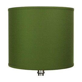 FenchelShades.com 14" Top Diameter x 14" Bottom Diameter 12" Height Cylinder Drum Lampshade USA Made (Linen Avocado)
