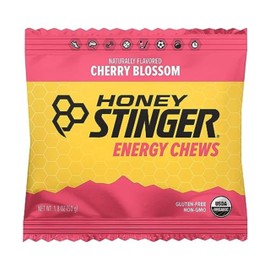 Honey Stinger Organic Cherry Blossom Energy Chew | Gluten Free & Caffeine Free | for Exercise, Running and Performance | Sports Nutrition for Home & Gym, Pre and Mid Workout | 12 Pack, 21.6 Ounce