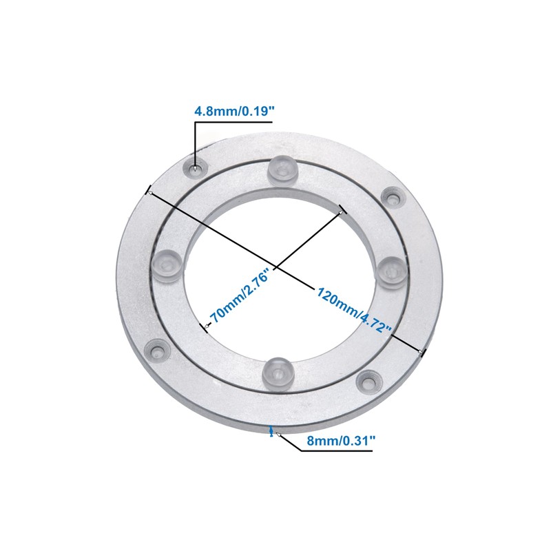 Dailydanny Aluminum Heavy Duty Lazy Susan Rotating Turntable Bearing Swivel