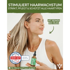 Heldengrün® Organic Rosemary + Hair Oil [High Dose] Stimulates Hair Growth - Hair Oil for Hair Loss with Real Organic Jojoba & Rosemary Oil, Rosemary Oil Hair - Essential Oil Blend