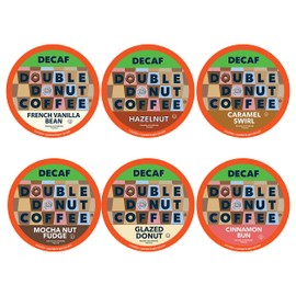 Double Donut Decaf Medium Roast Coffee Pods Variety Pack - 24 Count