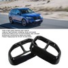 2pcs Gloss Black Car Tail Exhaust Pipe Cover Trim Stainless