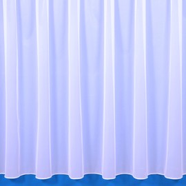 The Textile House Sue White Plain Lead Weighted Voile Net Curtain - 2 Metres Wide x 54" (137cm) Drop