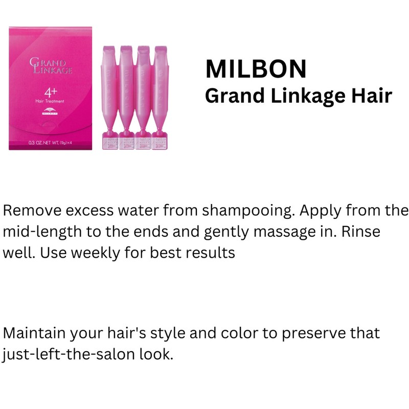 MILBON Grand Linkage Hair (49g 4pcs) JP/JAPAN『PRODUCT OF JAPAN 🇯🇵』