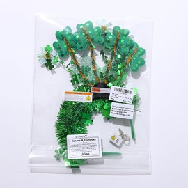 Urieo St Patrick's Day Light up Headband Green Shamrock Headbands with LED Lights Flower Irish Costume Party Hair band for Women