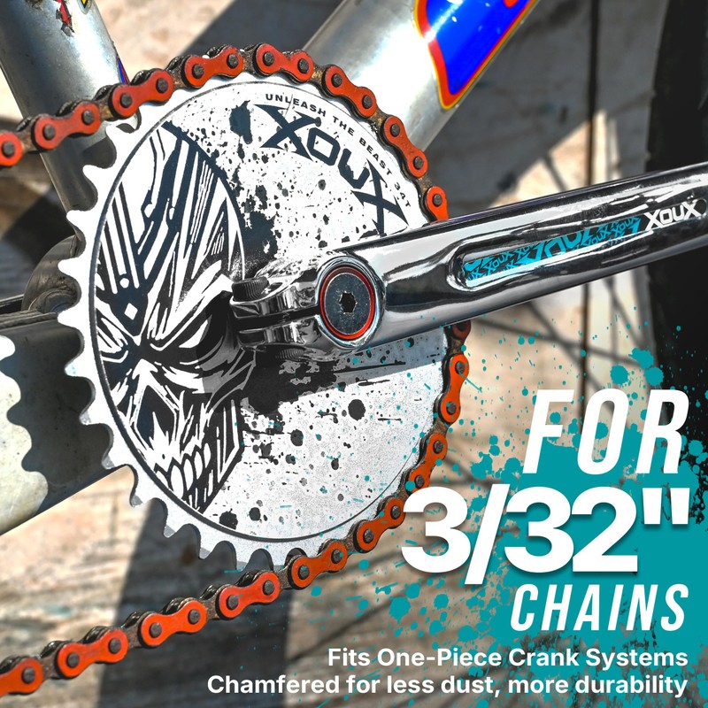 XOUX RAVEN 3/32" Alloy Chainring for One-Piece Crank – 52T