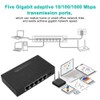 5 Port Fast 10/100/1000Mbps Gigabit Ethernet LAN Hub Network Gigabit