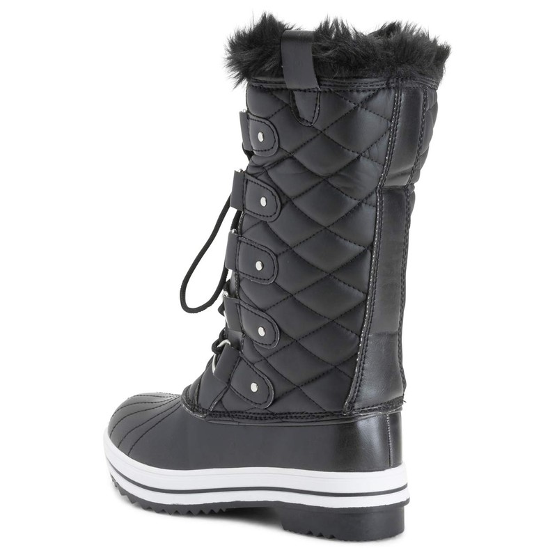 Polar Womens Snow Boot Quilted Tall Winter Snow Waterproof Warm