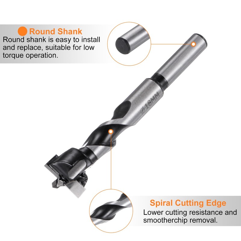 HARFINGTON Forstner Drill Bit 18mm (23/32") Dia 90mm (3-17/32") Long