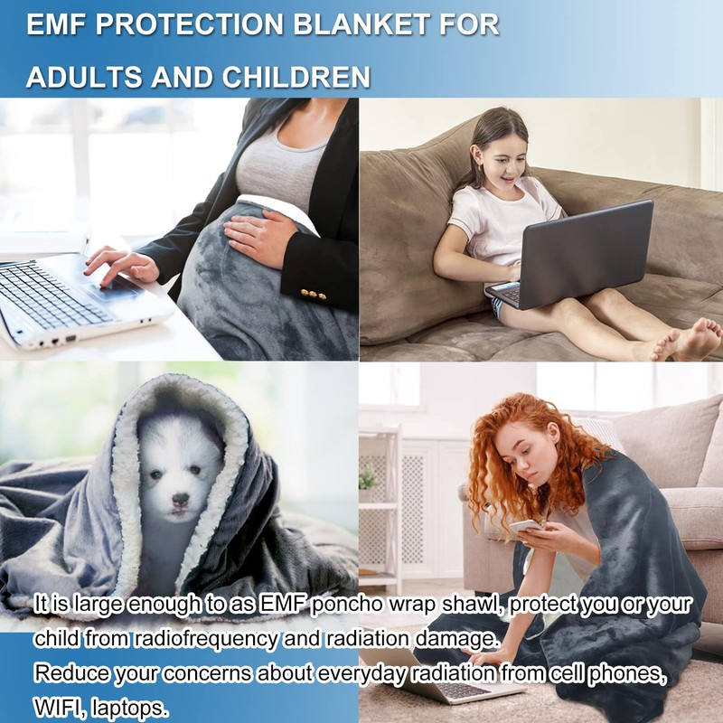 TOKANITY Faraday Blanket with Faraday Copper Nickel Fabric, Large Protective