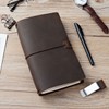 newestor Refillable Leather Journal Travelers Notebook - 8.5 x 4.5