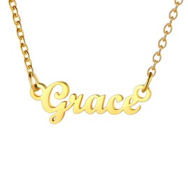 U7 Ladies Gold Plated Necklace For Women Name Grace Womens Necklaces