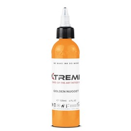Xtreme Tattoo Ink, Versatile Medium Viscosity for Precision Tattooing, Rich Hue, Quick Healing, Acrylic-Free, Water Based and Premium Quality - Ready-to-Use Tattoo Ink (Golden Nugget, 4 oz)