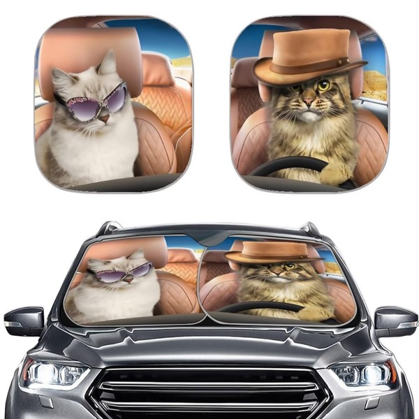 Howilath Car Windshield Sun Shade Front Window Sun Visor Cute