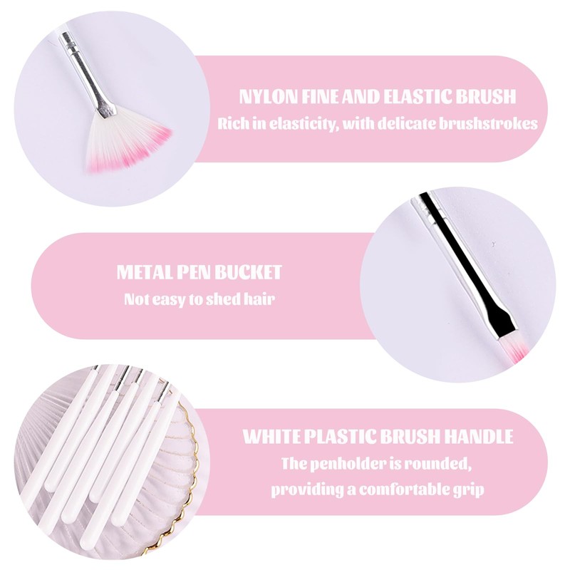 Nail Brushes for Nail Art Brushes,Acrylic Nail Brush,7pcs French Tip