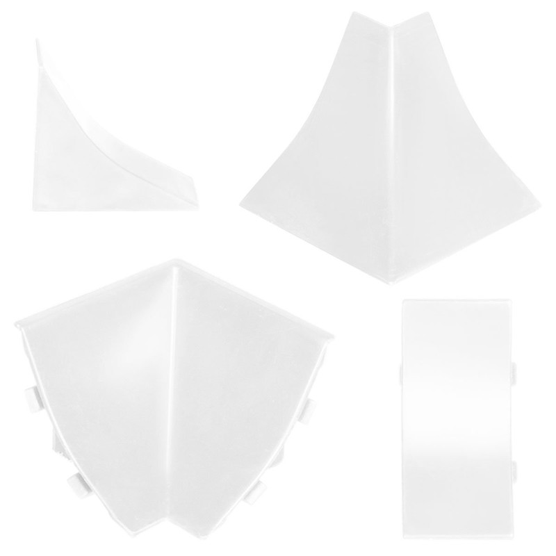 HOLZBRINK Kitchen End Strip, Full Aluminium Kitchen Strip, White, Wall