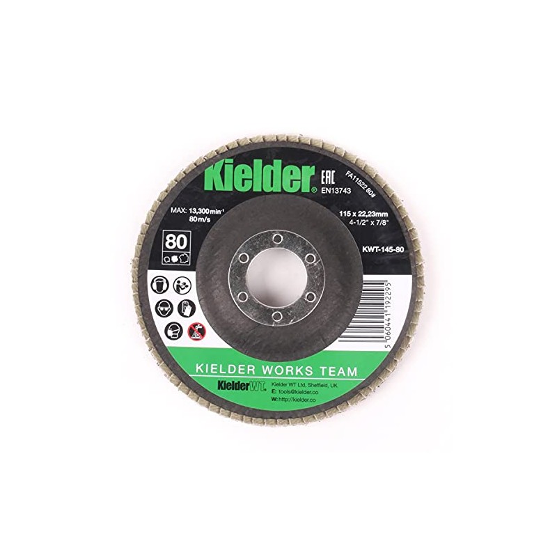Kielder 115mm Flap Disc 80 Grit (3 Pack)