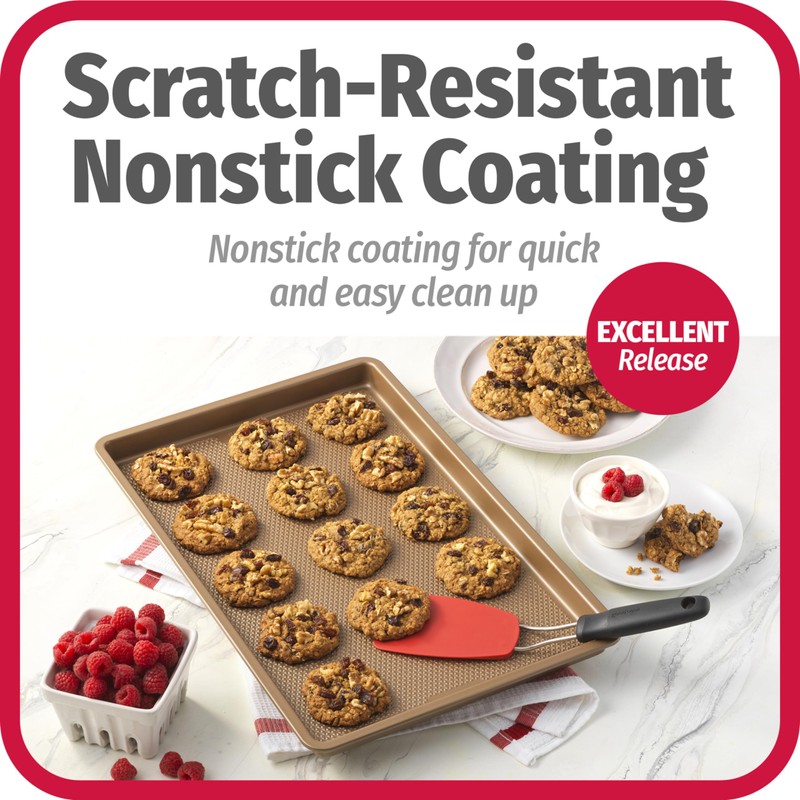 GoodCook BestBake Nonstick Textured Carbon Steel Cookie Sheet, 11" x