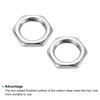 PATIKIL 30pcs M9 x 0.75 Steel Hex Nuts Metric Thread