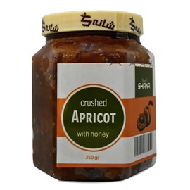Shana Crushed Apricot With Honey Natural Pure Fresh Egyptian Syrup Premium Egypt Arab Free From Colors Flavors And Preservatives Kosher Halal (1 Pack = 12.35 oz / 350 gm) مهروس المشمش بعسل النحل